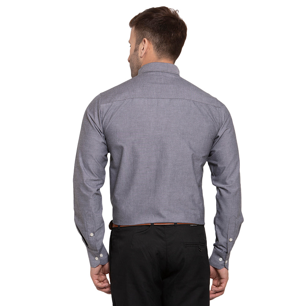 Copperline Men Black Solid Slim Fit Formal Shirt Copperline