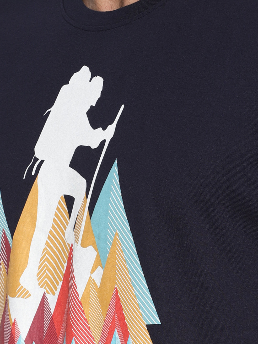 Wolfpack Men Navy Blue Printed T-Shirt Wolfpack