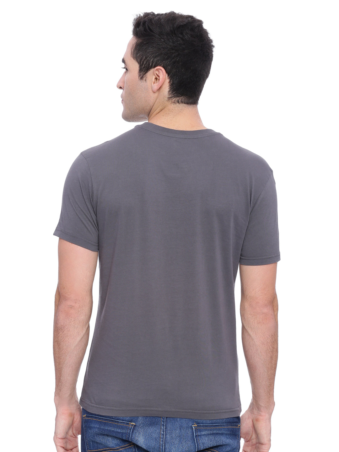 Wolfpack Men Dark Grey Printed T-Shirt Wolfpack