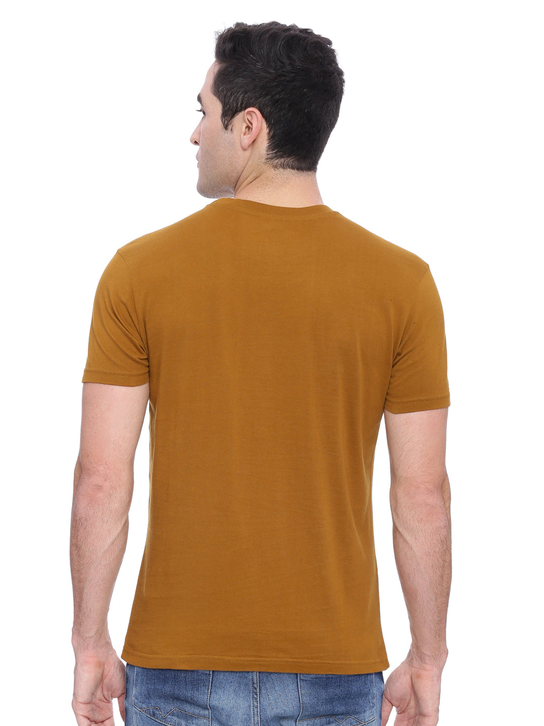 Wolfpack Men Brown Printed T-Shirt Wolfpack