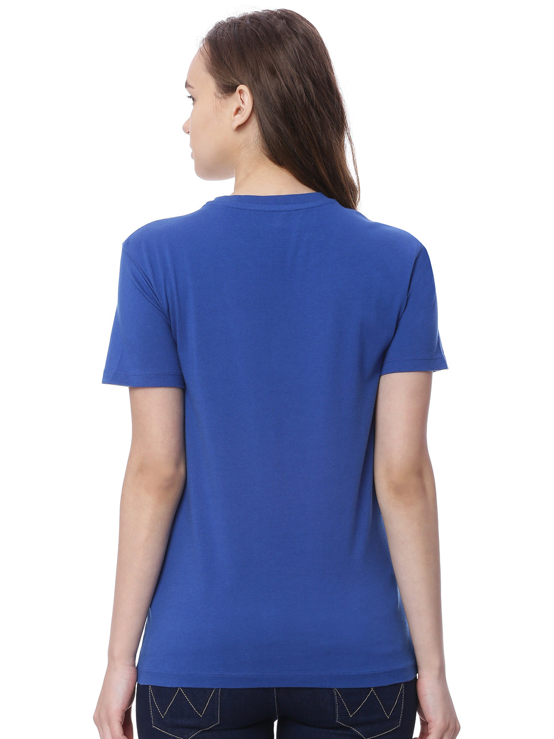 Wolfpack Women Royal Blue Printed T-Shirt Wolfpack