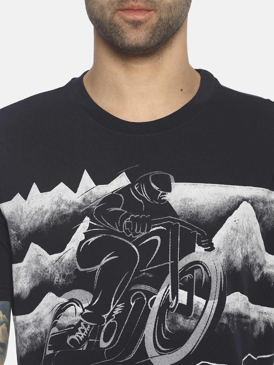 Wolfpack Men Navy Blue Printed T-Shirt Wolfpack