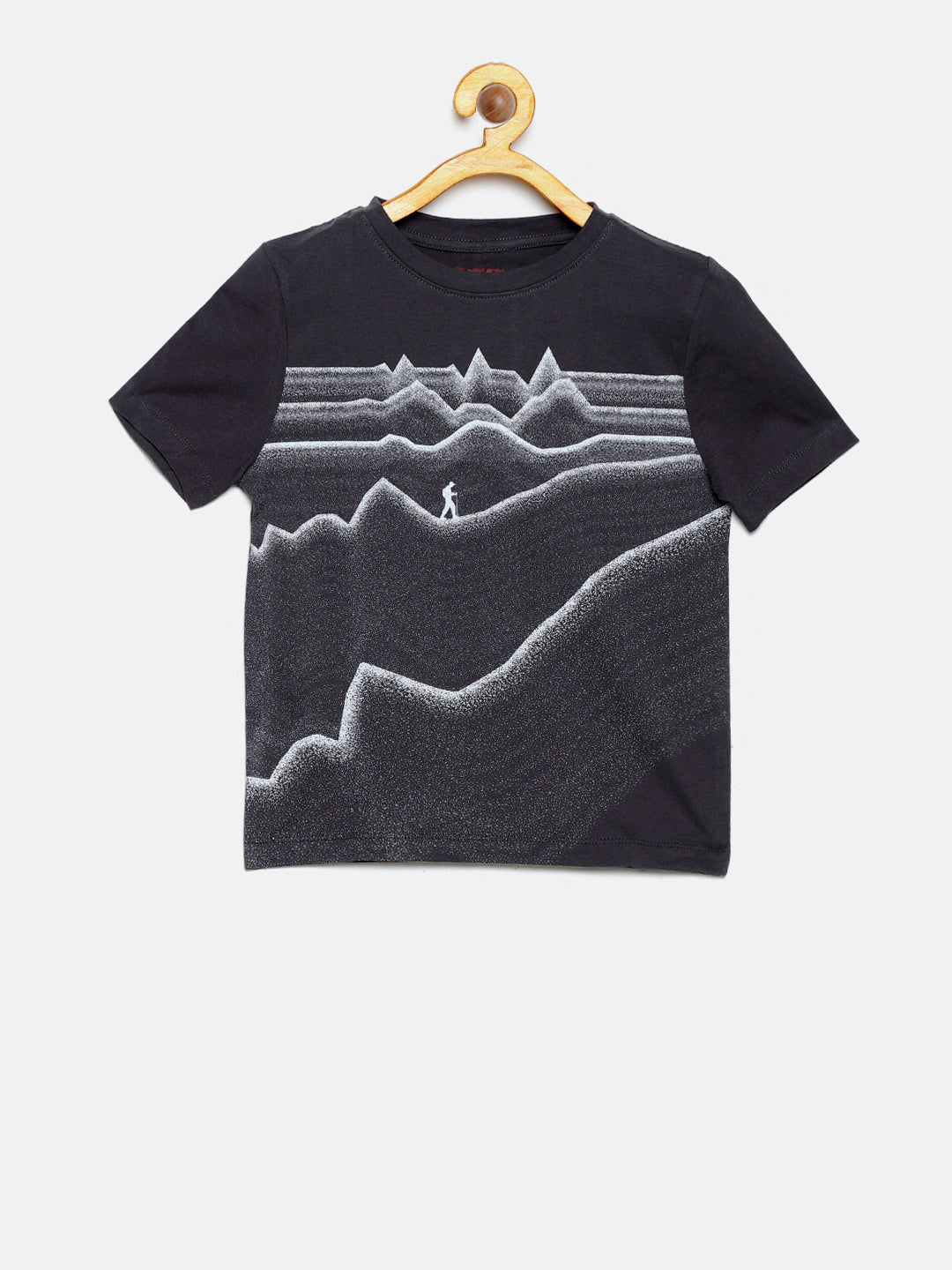Wolfpack Boys Dark Grey Printed T-Shirt Wolfpack