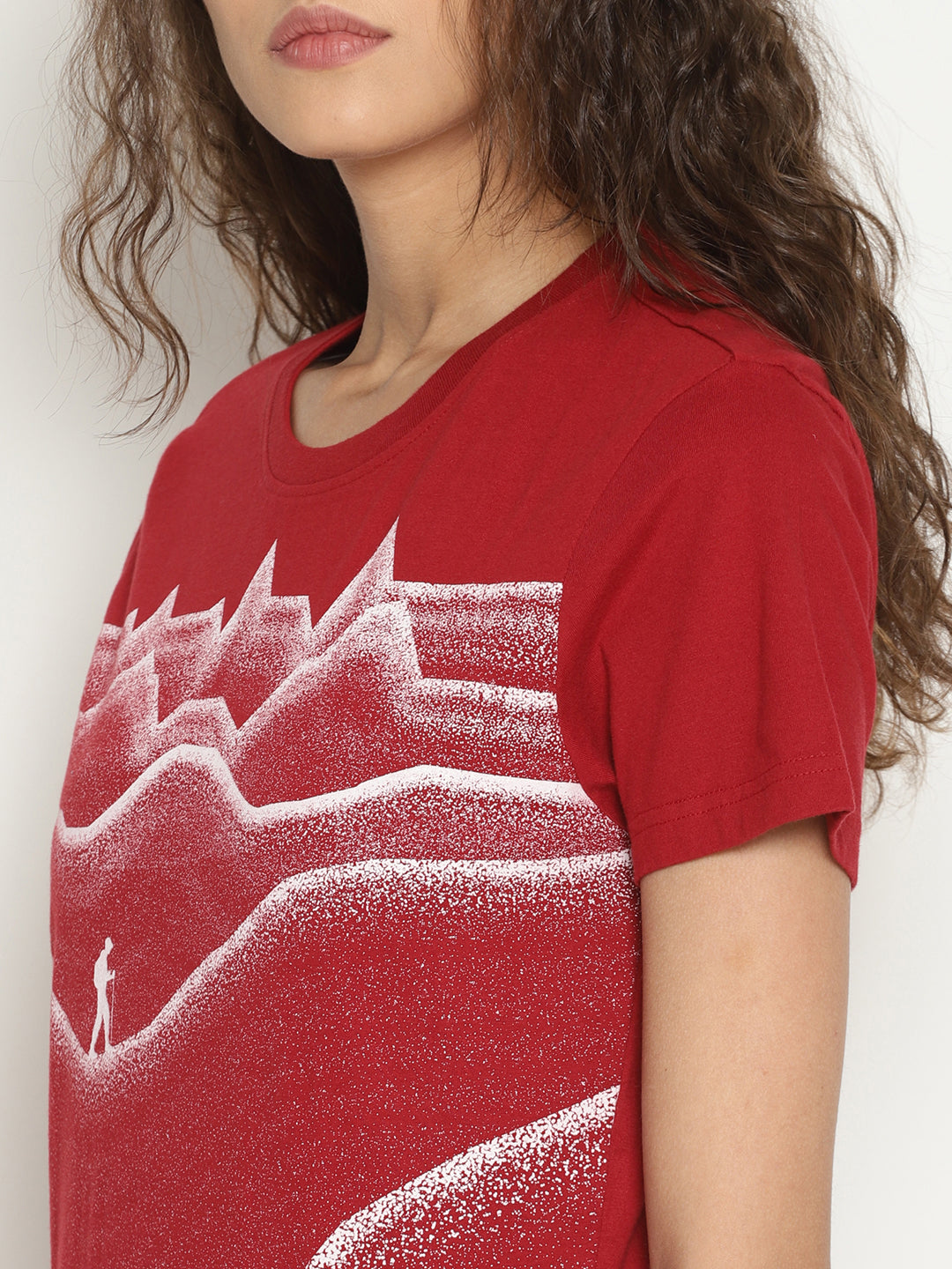 Wolfpack Women Red Printed T-Shirt Wolfpack