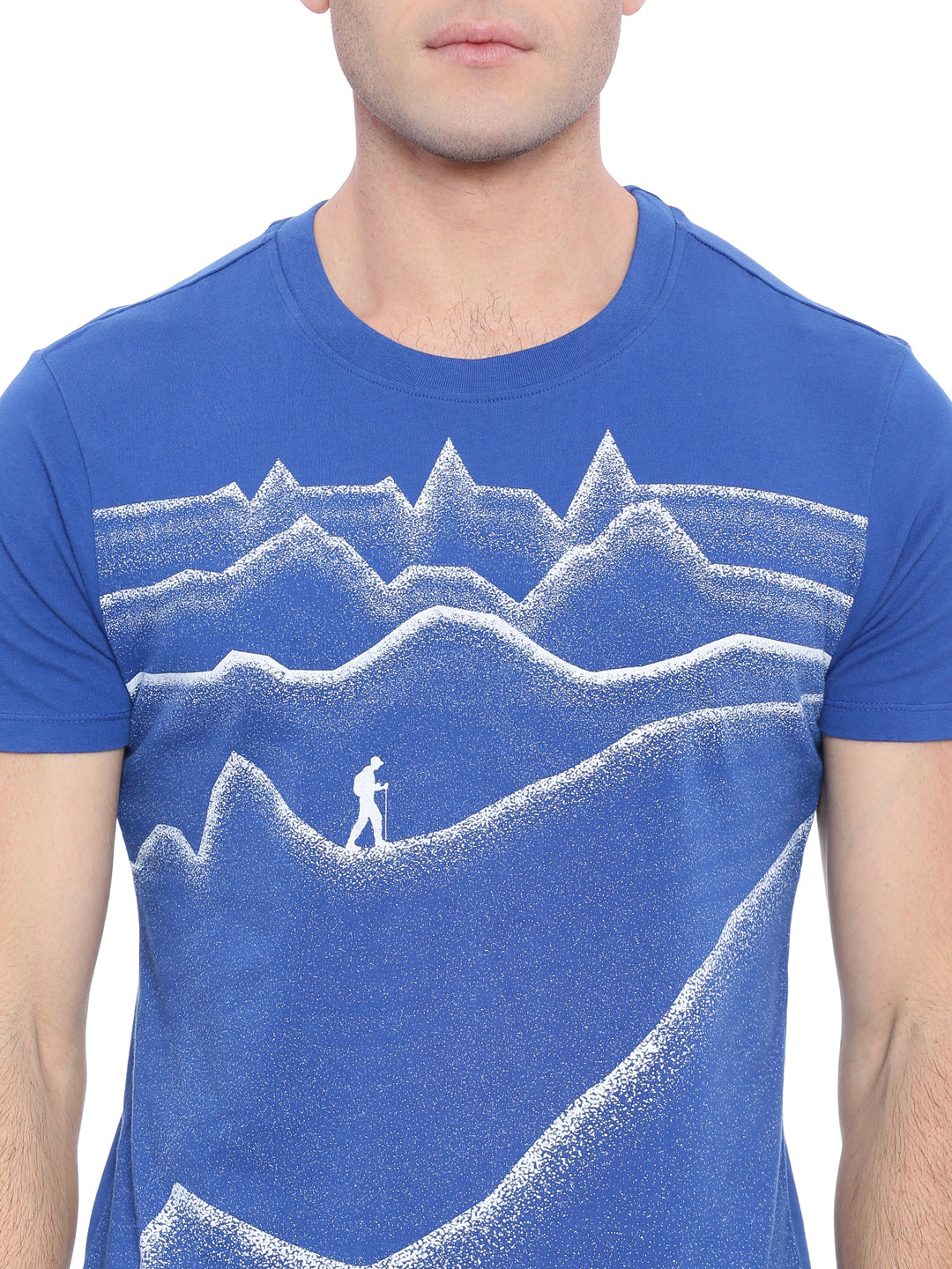 Wolfpack Men Royal Blue Printed T-Shirt Wolfpack