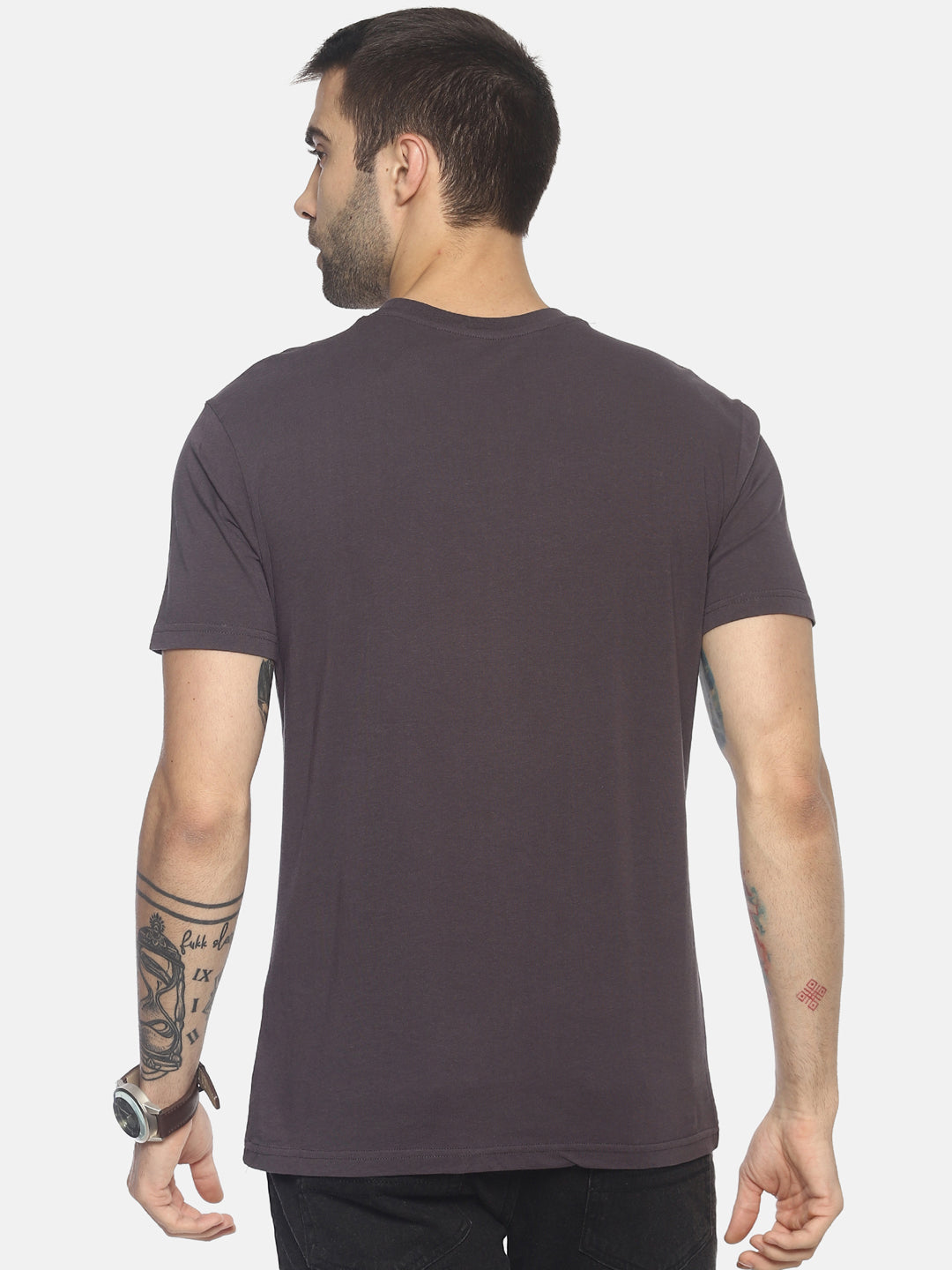 Wolfpack Men Dark Grey Printed T-Shirt Wolfpack