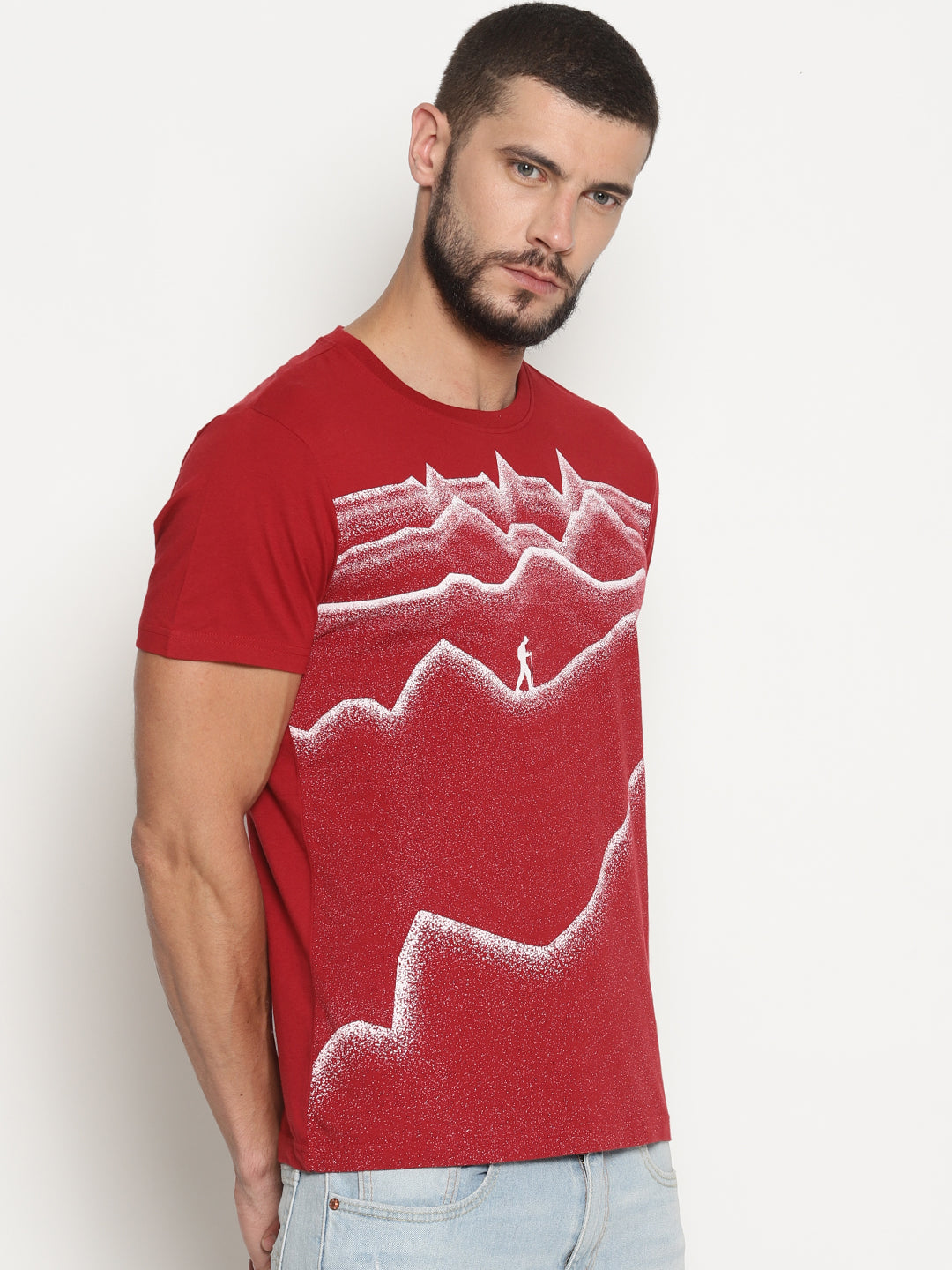 Wolfpack Men Red Printed T-Shirt Wolfpack