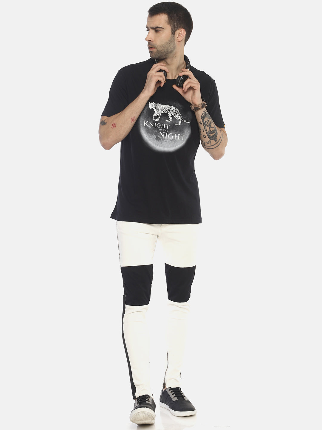 Wolfpack Men Black Printed T-Shirt Wolfpack