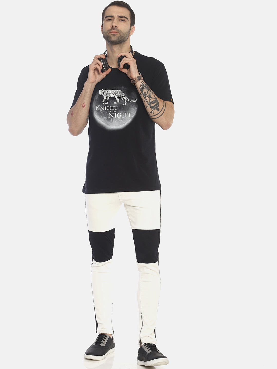 Wolfpack Men Black Printed T-Shirt Wolfpack