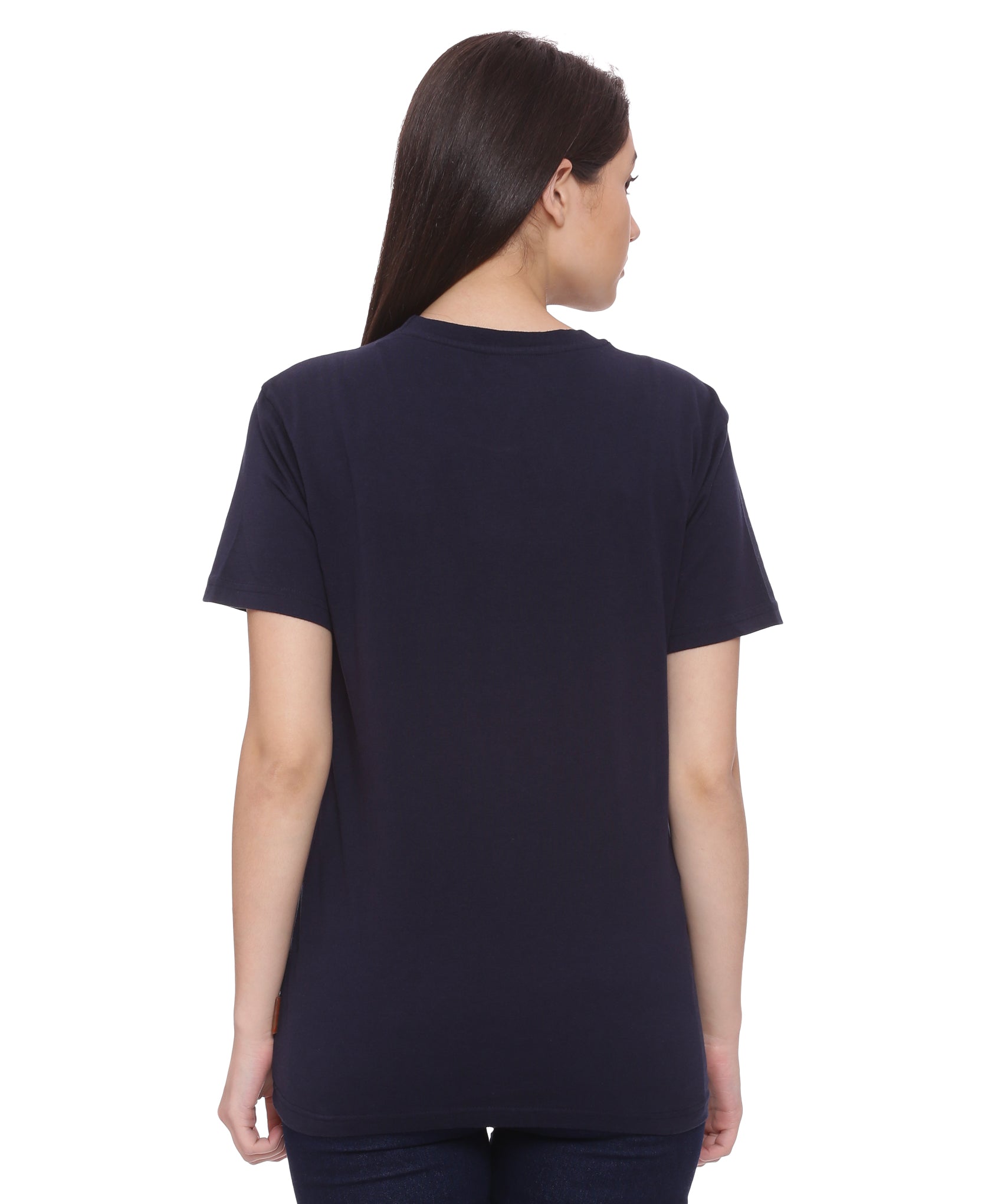 Wolfpack Women Navy Blue Printed T-Shirt Wolfpack