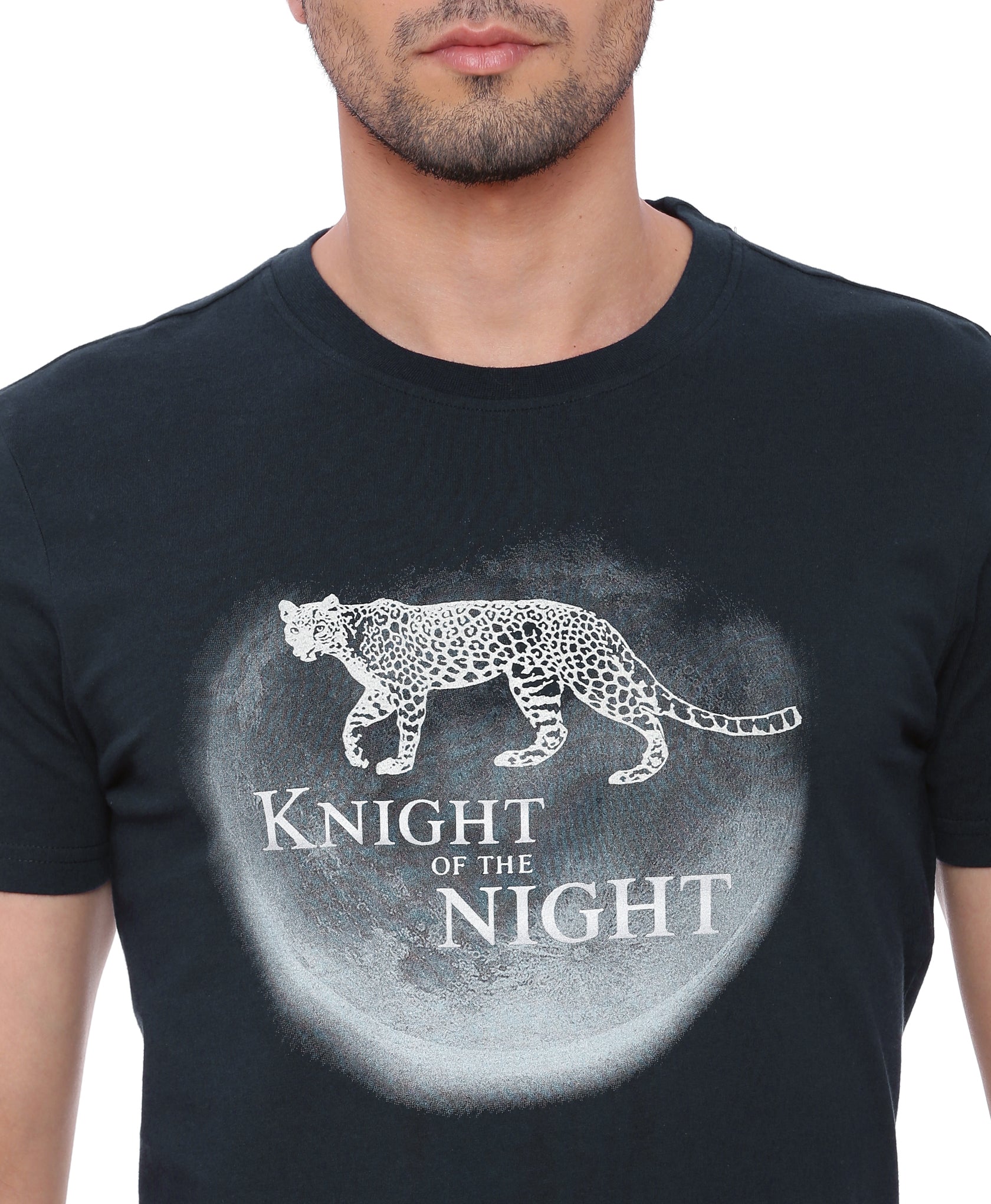 Wolfpack Men Navy Blue Printed T-Shirt Wolfpack
