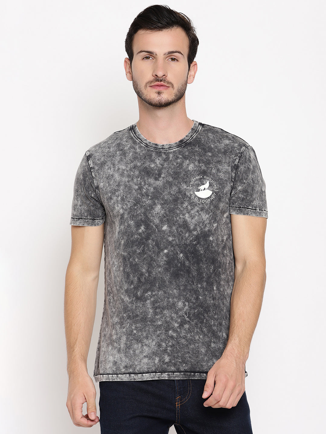 Lava Dye Ball Black Men T-Shirt Wolfpack
