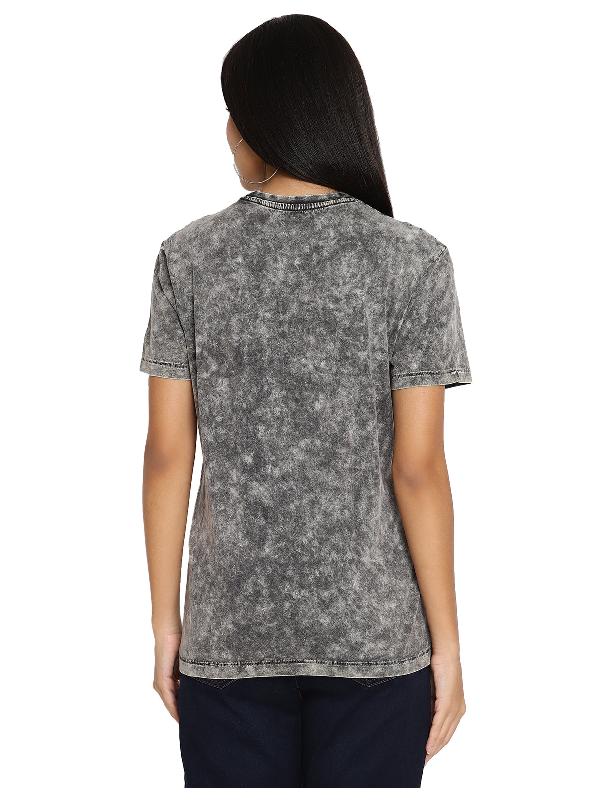 Wolfpack Lava Dye Ball Wash Black Women T-Shirt Wolfpack