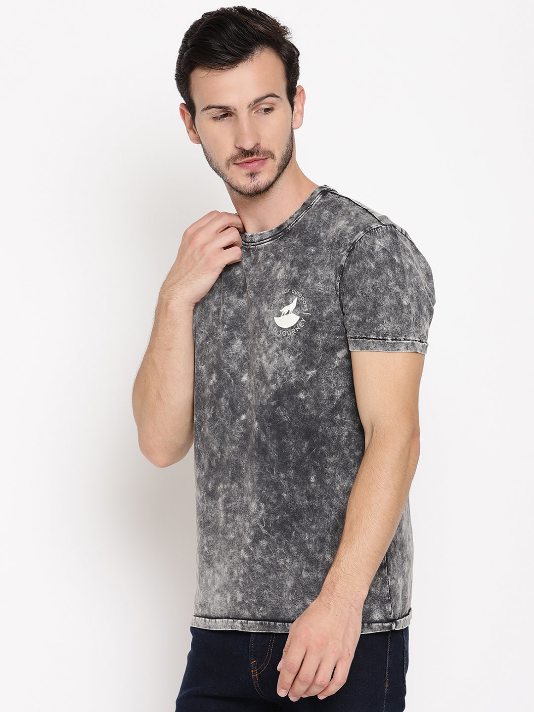 Lava Dye Ball Black Men T-Shirt Wolfpack