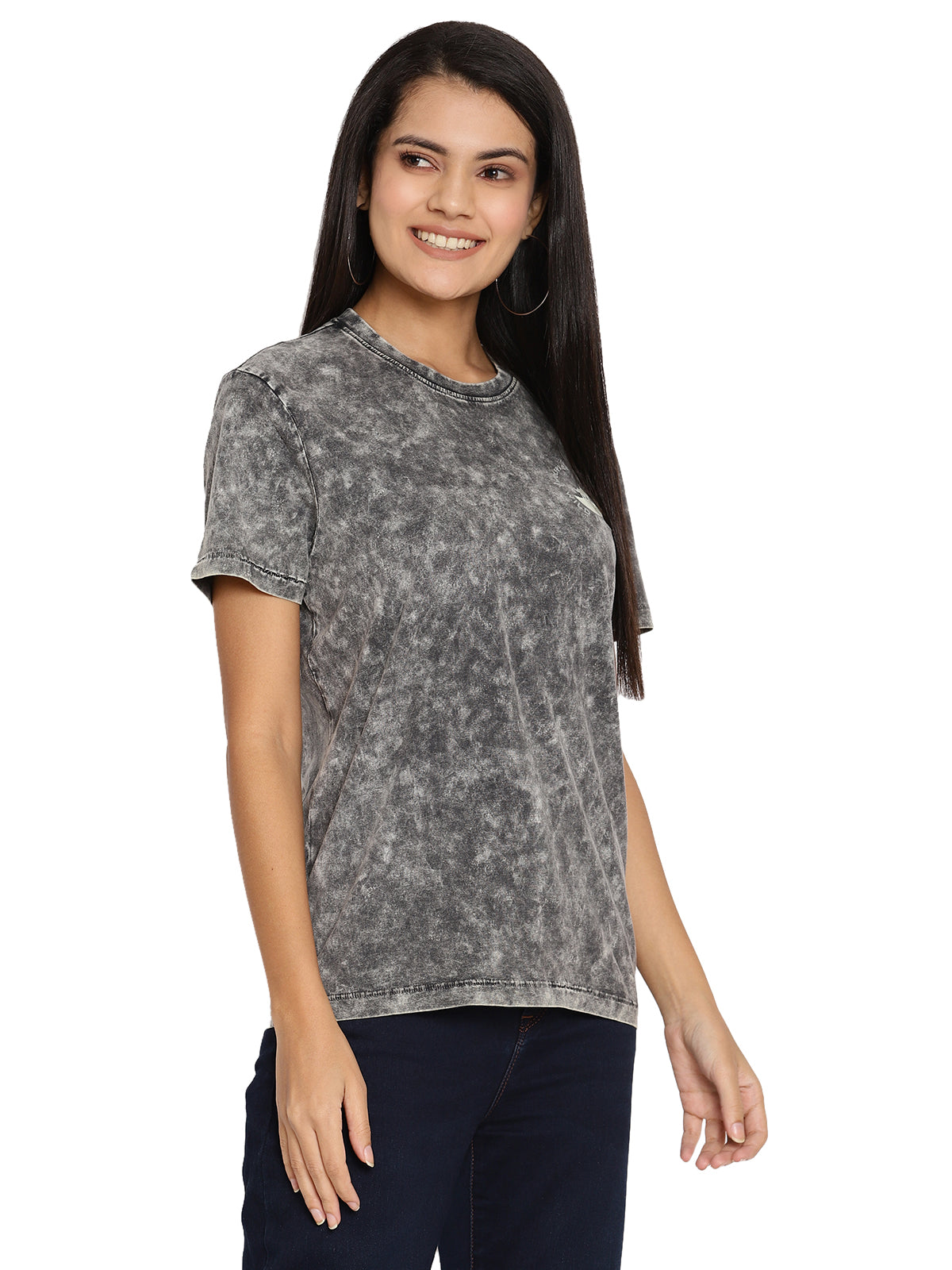 Wolfpack Lava Dye Ball Wash Black Women T-Shirt Wolfpack