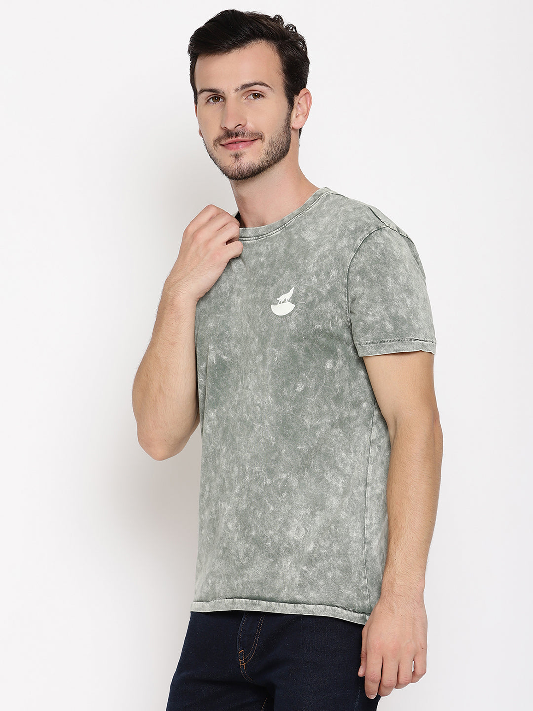 Lava Dye Ball Light Green Men T-Shirt Wolfpack