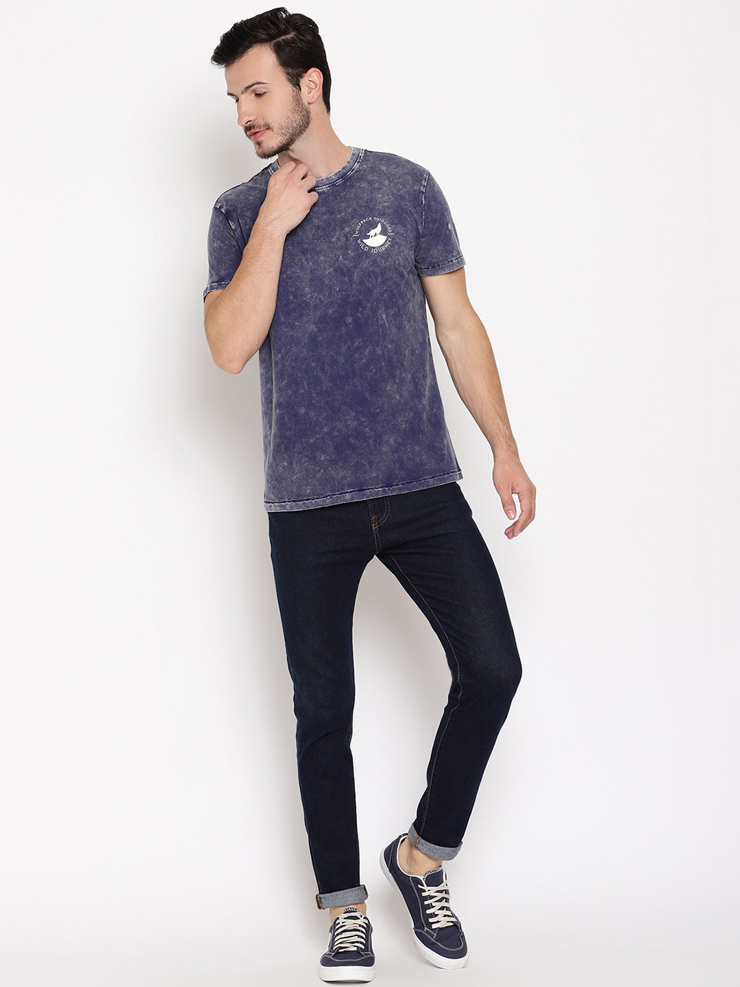 Lava Dye Ball Navy Blue Men T-Shirt Wolfpack