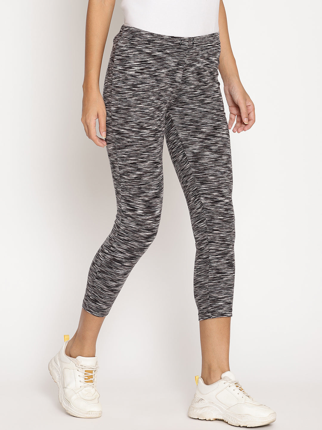Wolfpack Grey 3/4th Women Leggings Wolfpack
