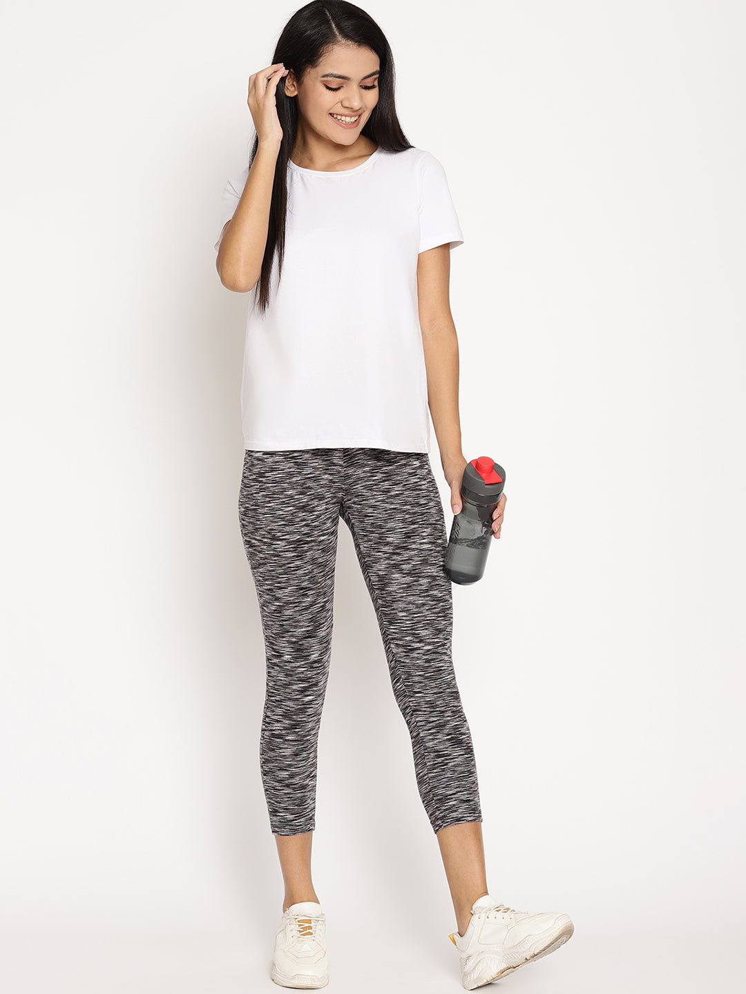 Wolfpack Grey 3/4th Women Leggings Wolfpack