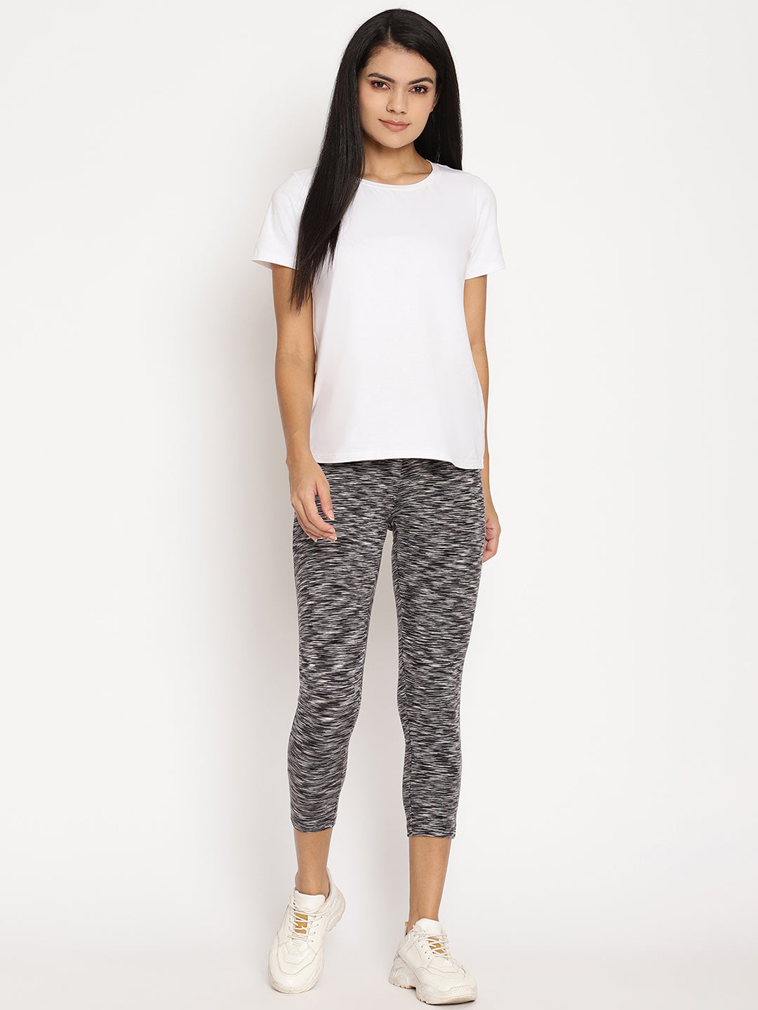 Wolfpack Grey 3/4th Women Leggings Wolfpack