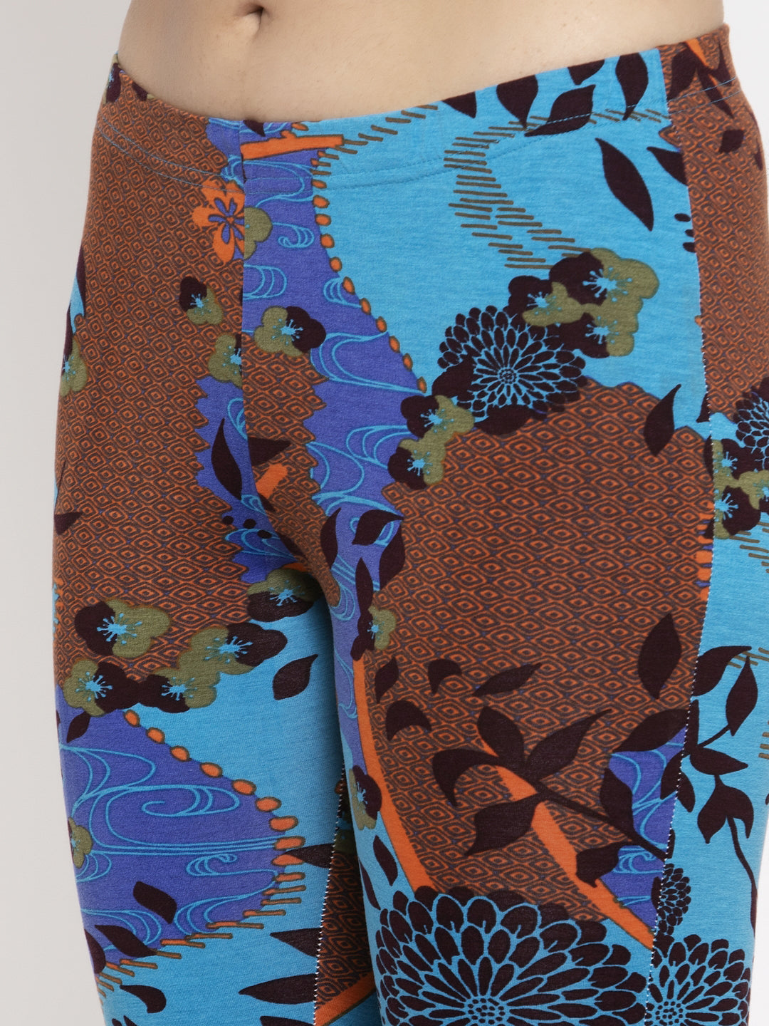 Wolfpack Women Multicolor Printed Ankle Length Leggings Wolfpack
