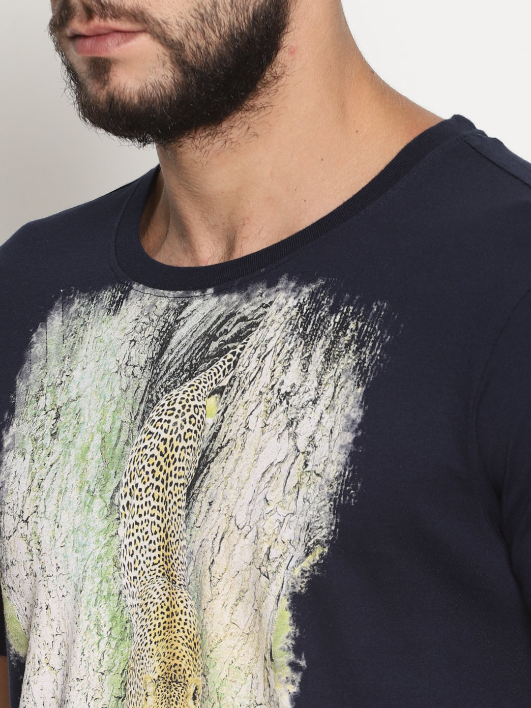 Wolfpack Men Navy Blue Printed T-Shirt Wolfpack