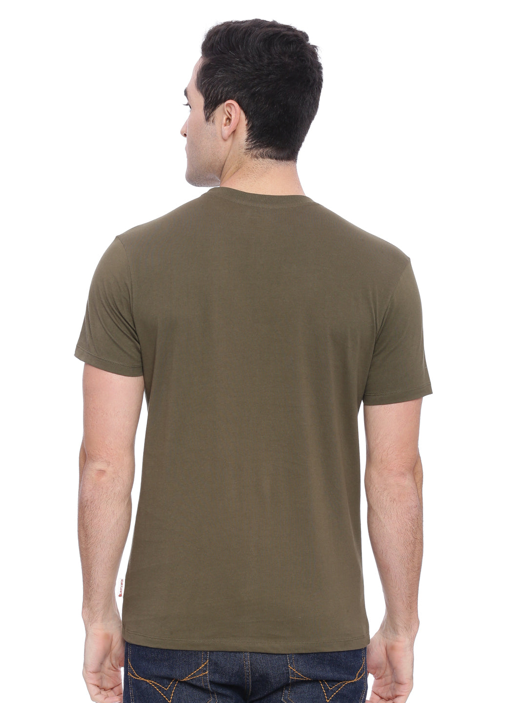 Wolfpack Men Army Green Printed T-Shirt Wolfpack