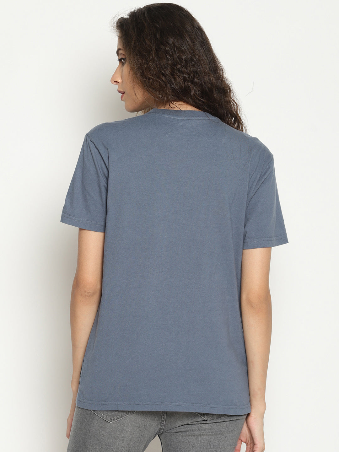 Wolfpack Women China Blue Printed T-Shirt Wolfpack