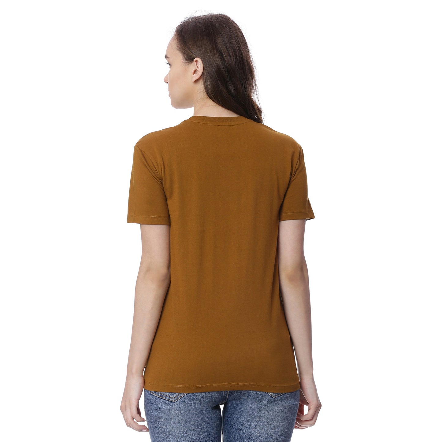 Wolfpack Leopard Graphic Greenish Brown Printed Women T-Shirt Wolfpack