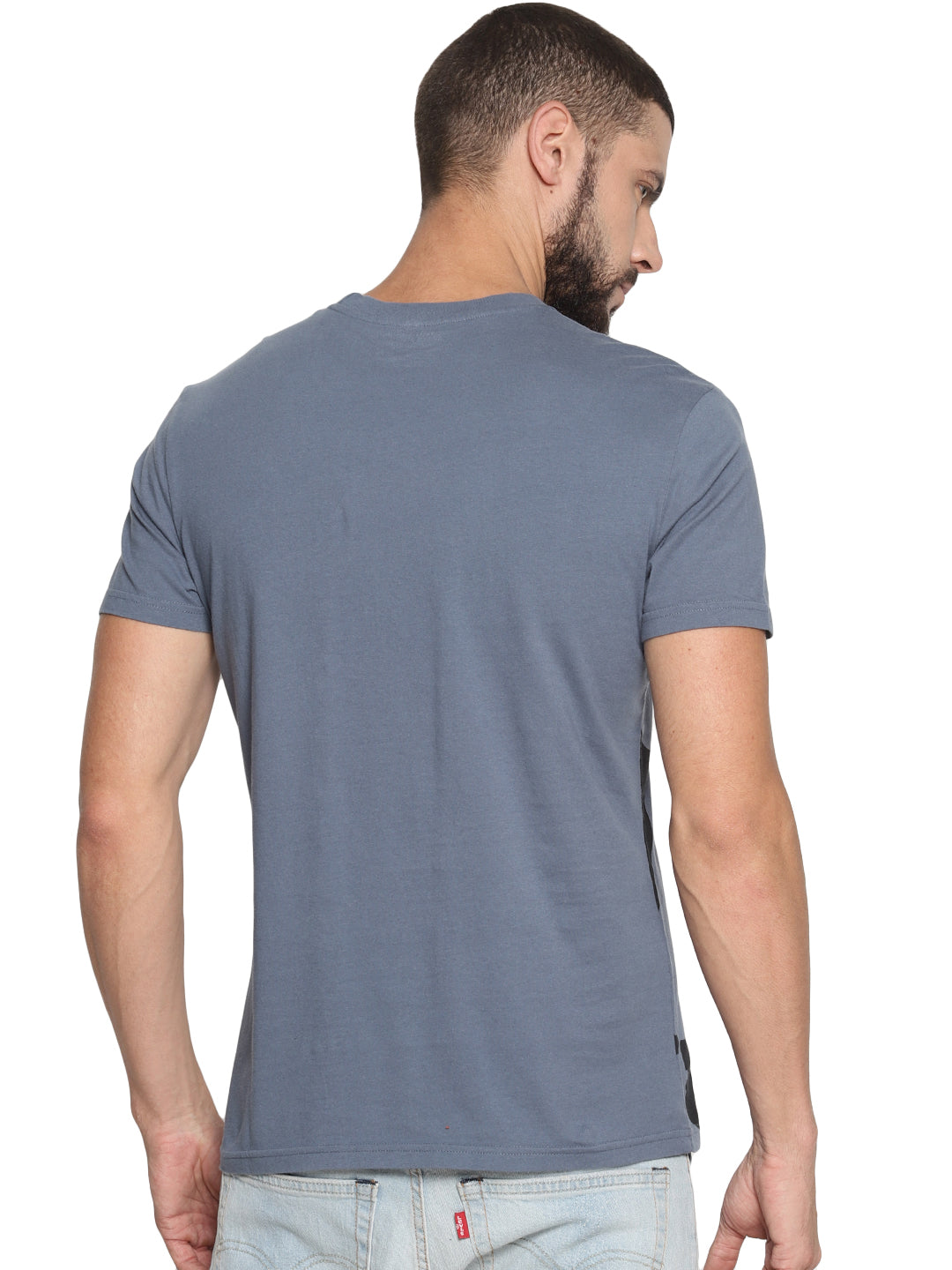 Wolfpack Men China Blue Printed T-Shirt Wolfpack