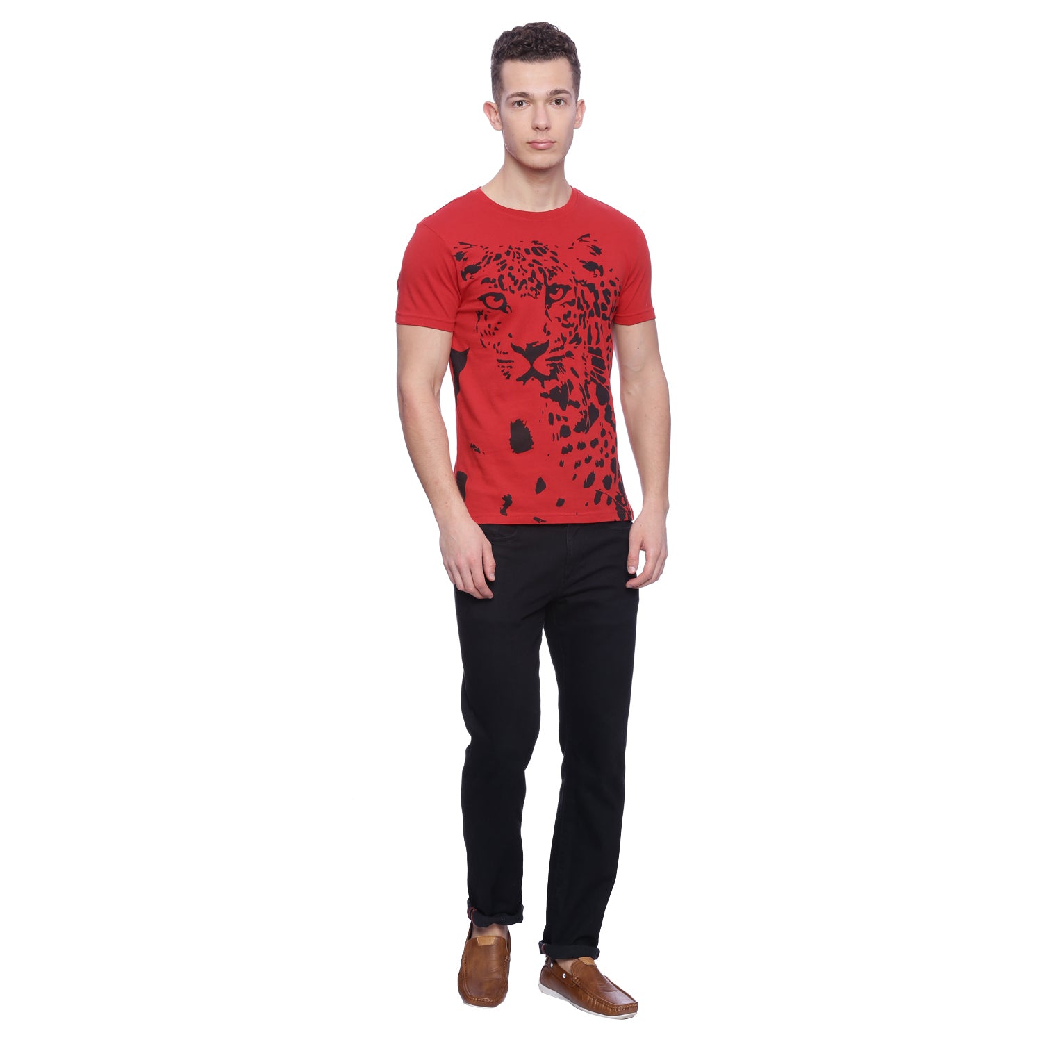 Wolfpack Men Red Printed T-Shirt Wolfpack