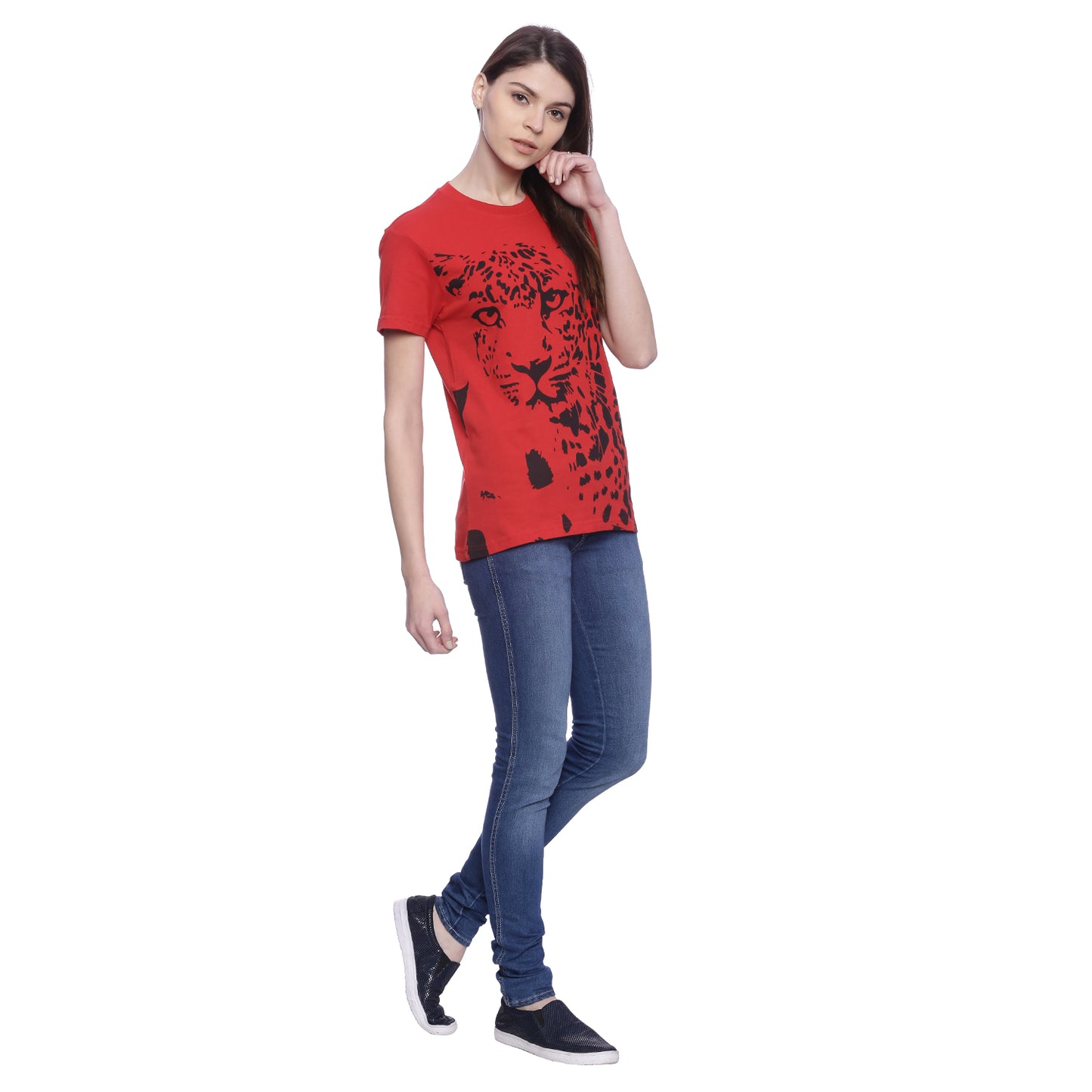 Wolfpack Women Red Printed T-Shirt Wolfpack