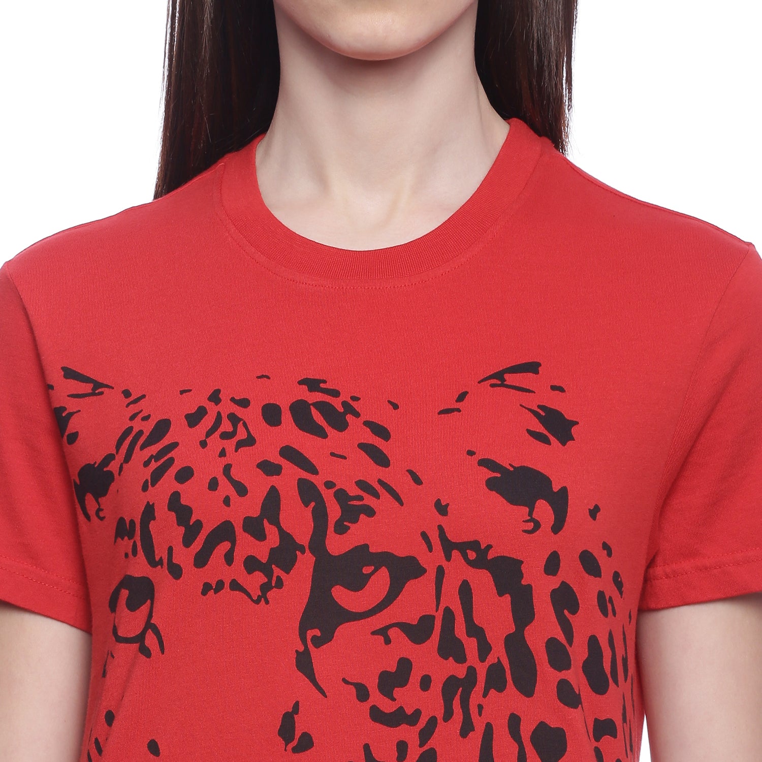 Wolfpack Women Red Printed T-Shirt Wolfpack