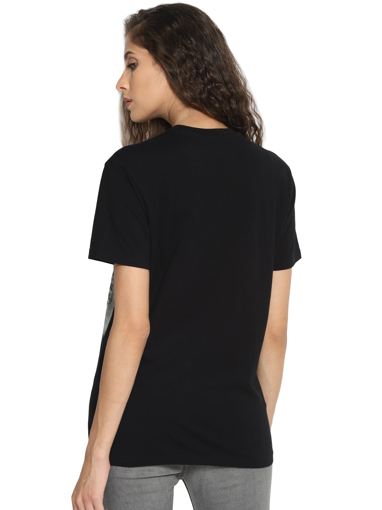 Wolfpack Women Black Printed T-Shirt Wolfpack
