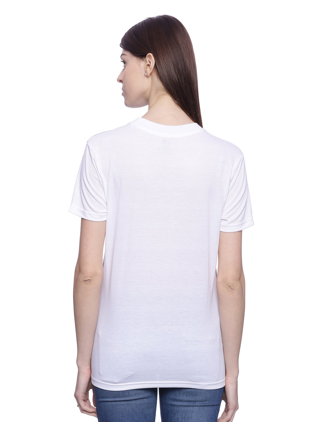Wolfpack Women White Polyester Printed T-Shirt Wolfpack