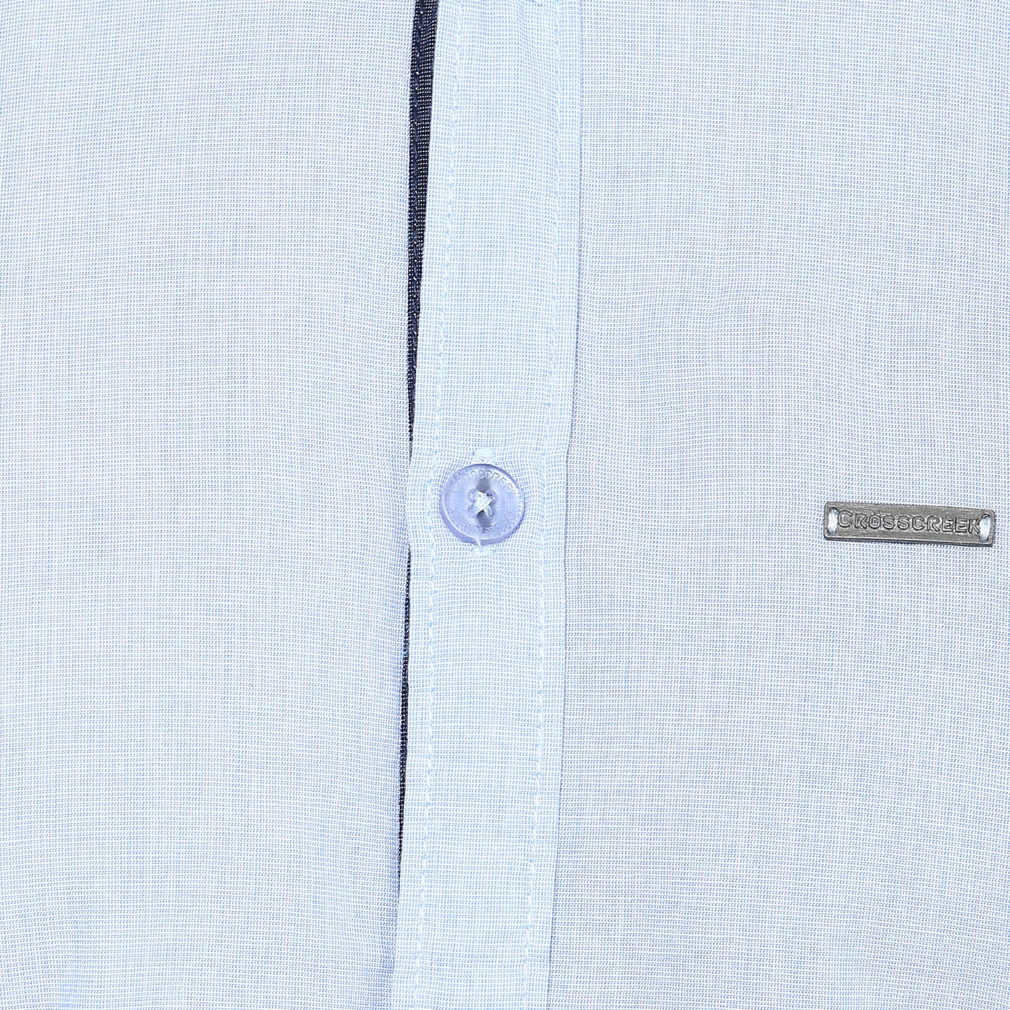 Crosscreek Men Light Blue Fil-A-Fil Plain Shirt Crosscreek