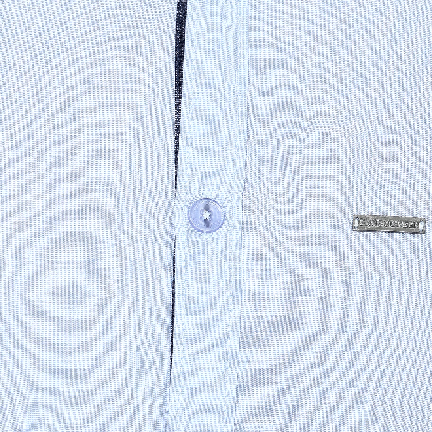 Crosscreek Men Light Blue Fil-A-Fil Plain Shirt Crosscreek