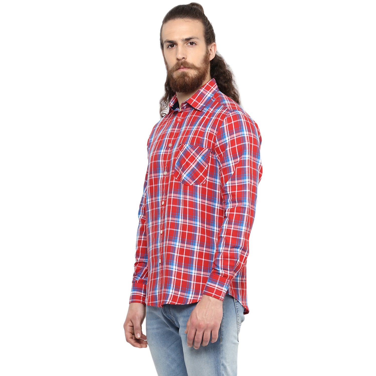 Crosscreek Men Red Checks Casual Shirt Crosscreek