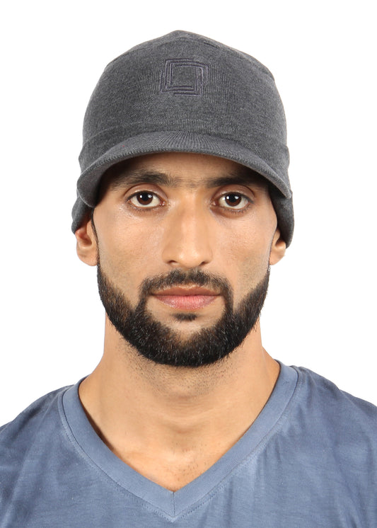 Crosscreek Unisex Beanie with Brim Grey Cap Crosscreek