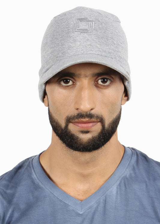 Crosscreek Unisex Beanie with Brim Light Grey Cap Crosscreek