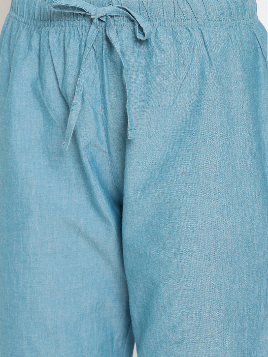Wolfpack Women Greenish Blue Plain Night Pant Wolfpack