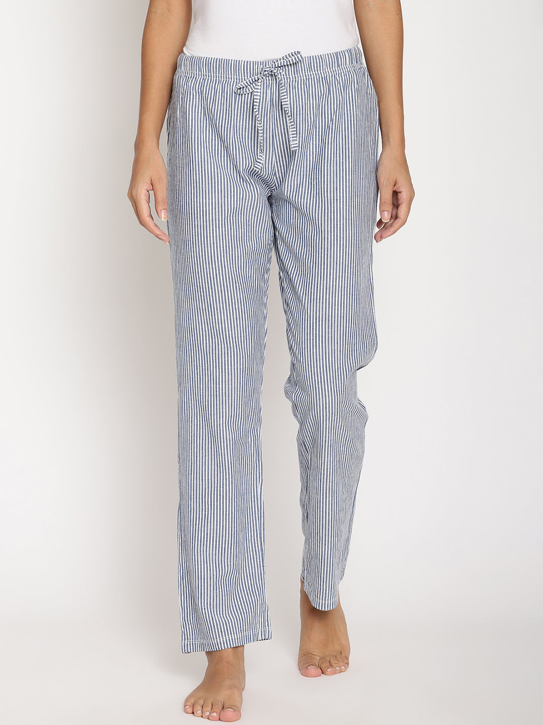 Wolfpack Women Blue Striped Night Pant Wolfpack