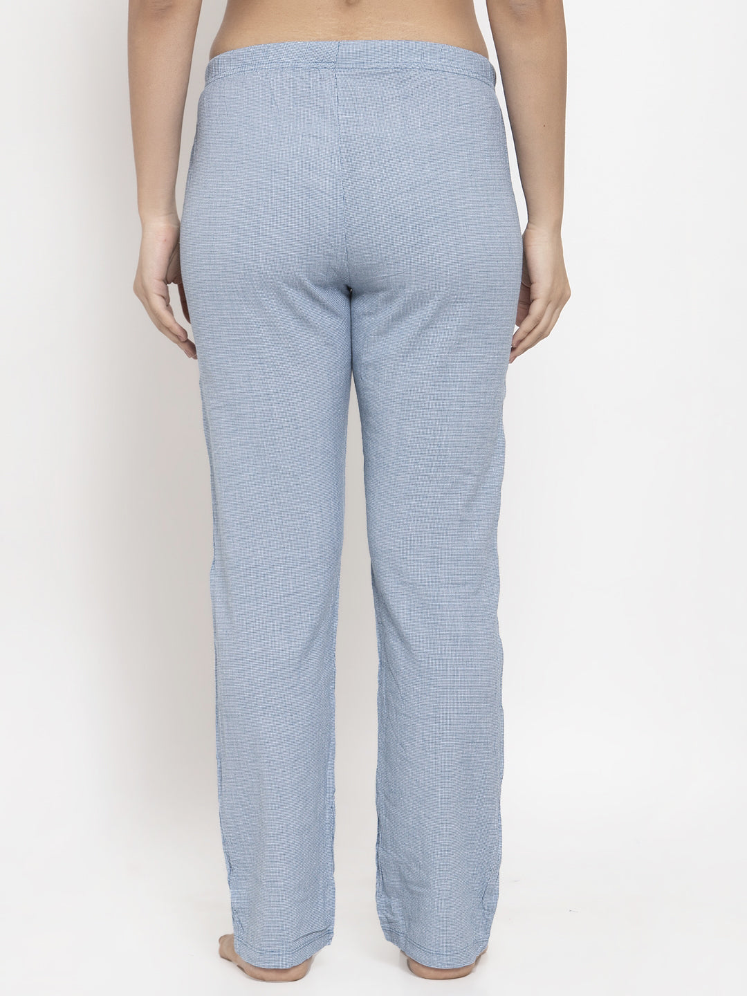 Wolfpack Women Blue Checked Night Pant Wolfpack