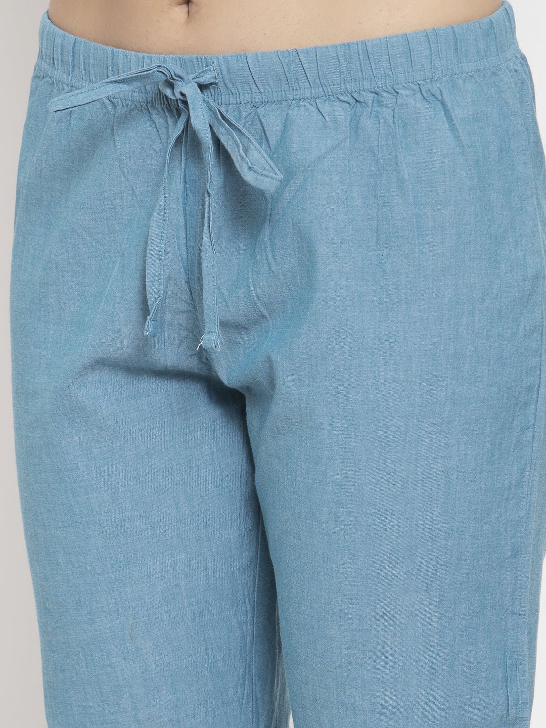 Wolfpack Women Blue Solid Night Pant Wolfpack