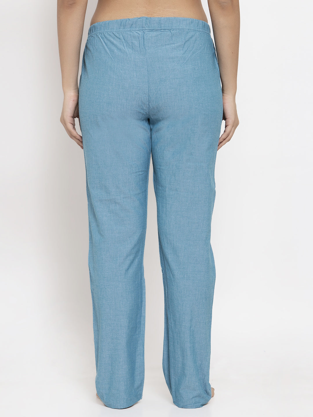 Wolfpack Women Blue Solid Night Pant Wolfpack