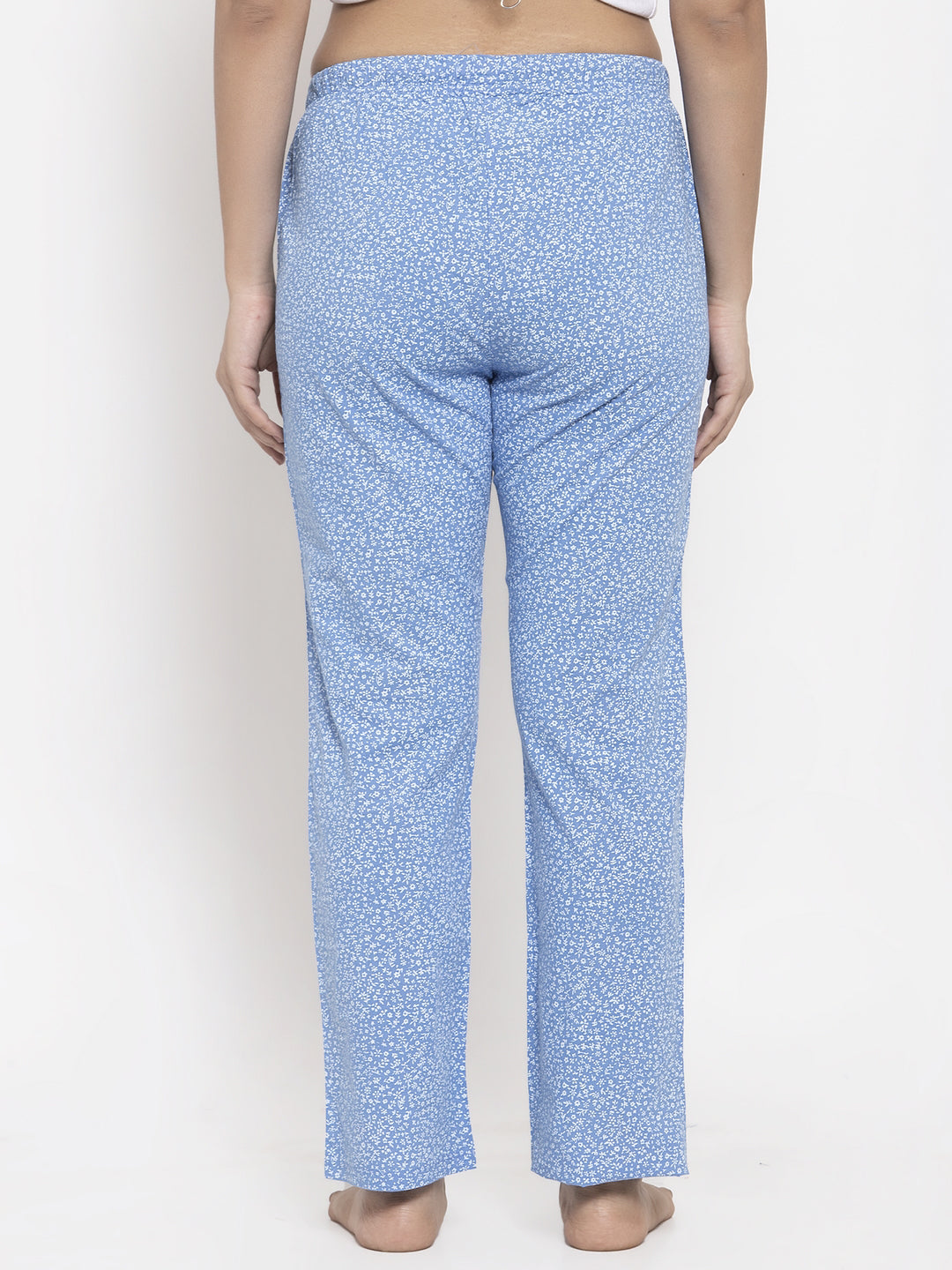 Wolfpack Women Blue Floral Printed Night Pants Wolfpack