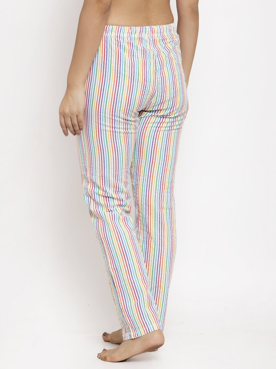 Wolfpack Women Multicolor Striped Night Pants Wolfpack