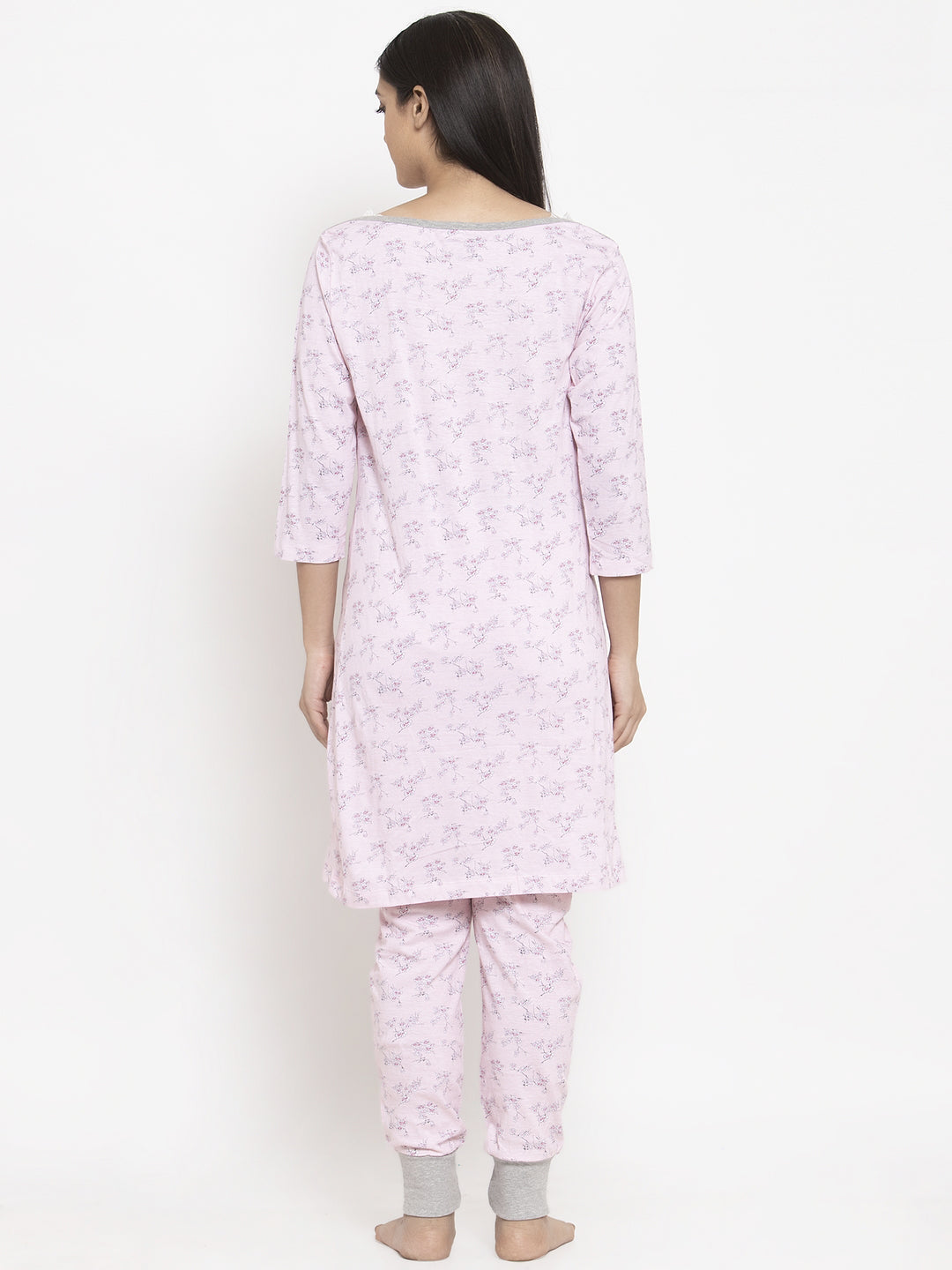 Wolfpack Women Pink Printed Night Suit Wolfpack