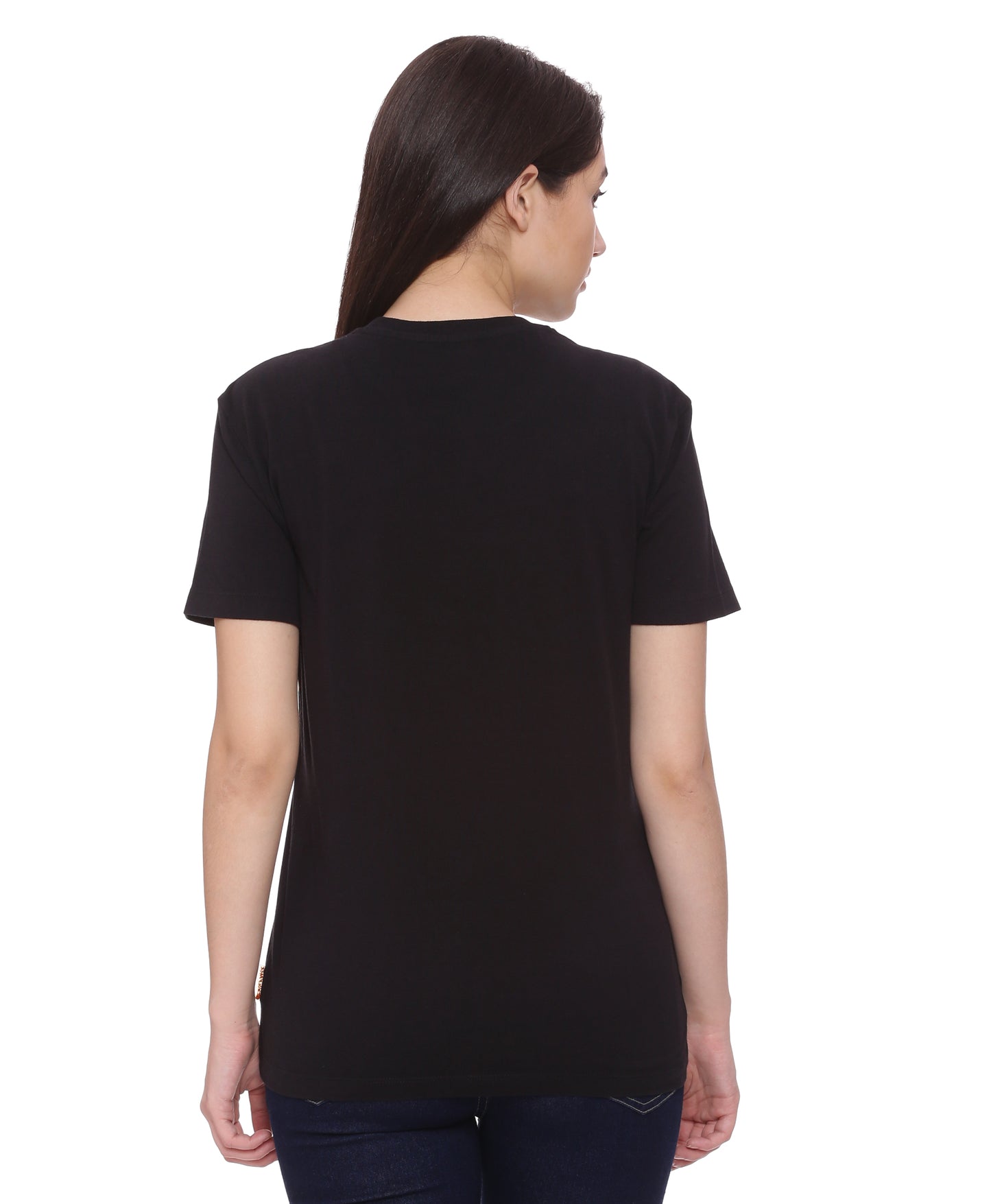 Wolfpack Women Black and Yellow Printed T-Shirt Wolfpack