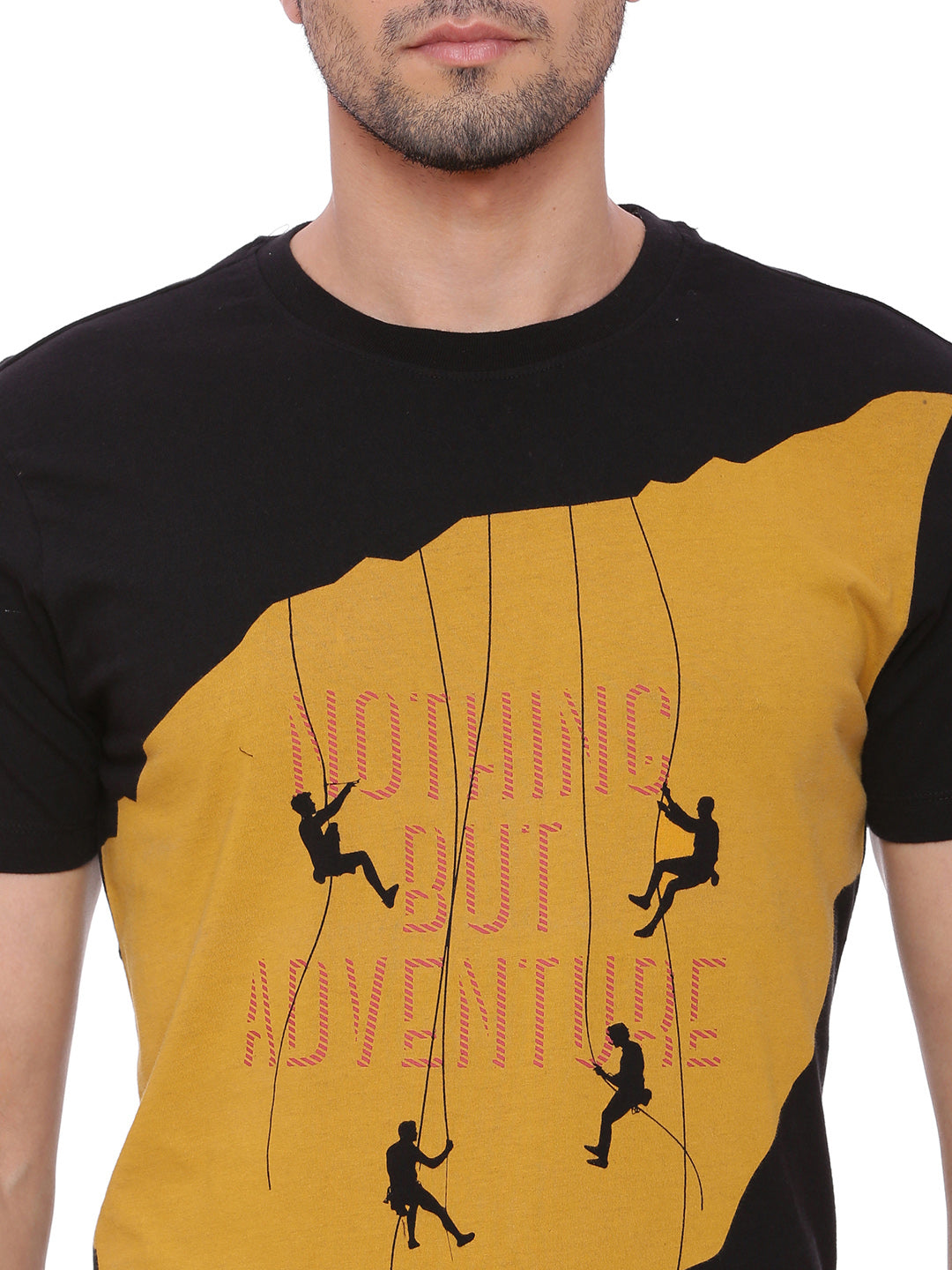 Wolfpack Men Black Printed T-Shirt Wolfpack